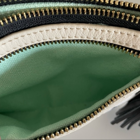 New Spartina Tassel Wristlet (Black and Off-White color) - Picture 6 of 12